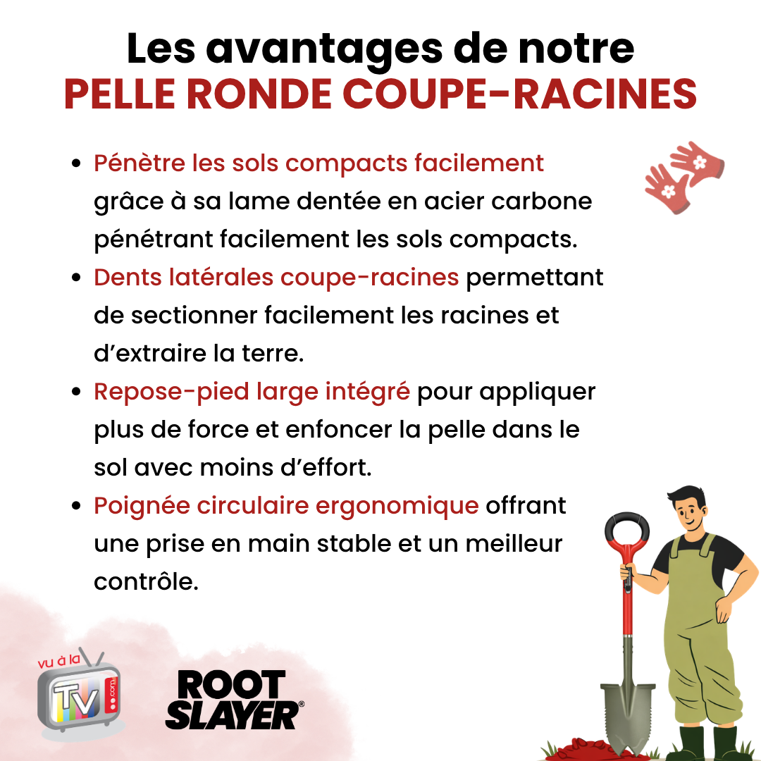 Rootslayer round shovel