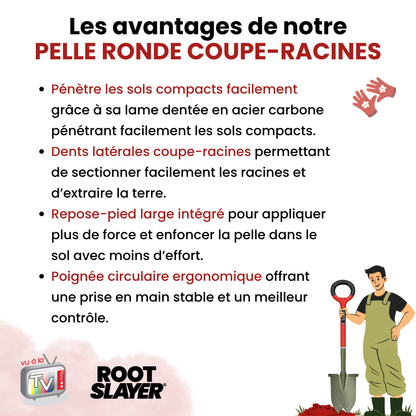 Rootslayer round shovel