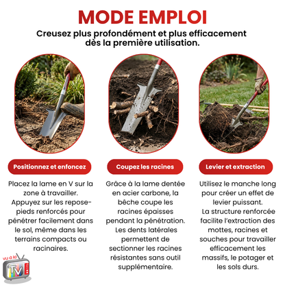 Rootslayer XL Handled Drainage Spade