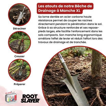 Rootslayer XL Handled Drainage Spade