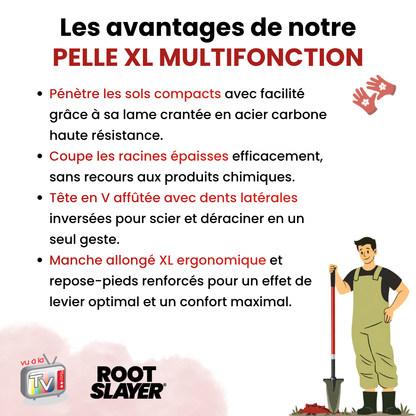 Rootslayer XL Extended Handle Shovel