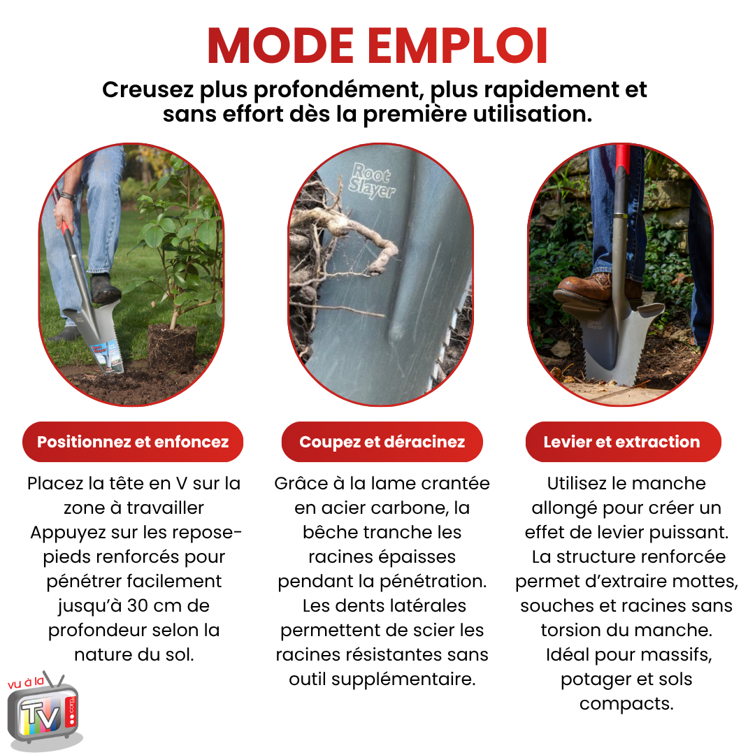 Rootslayer XL Extended Handle Shovel