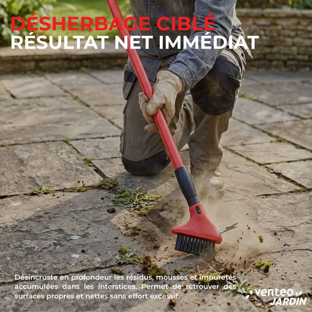 Outdoor paving joint brush