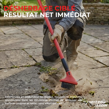 Outdoor paving joint brush