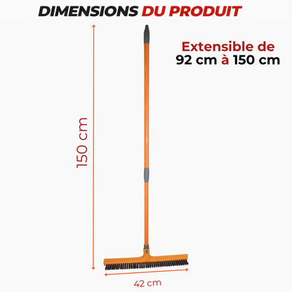 Balai 2 en 1 Raclette et Brosse Vitres
