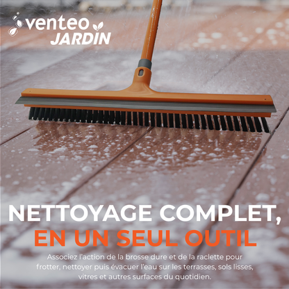 Balai 2 en 1 Raclette et Brosse Vitres