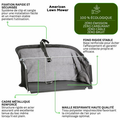 5-blade helical hand lawnmower grass catcher