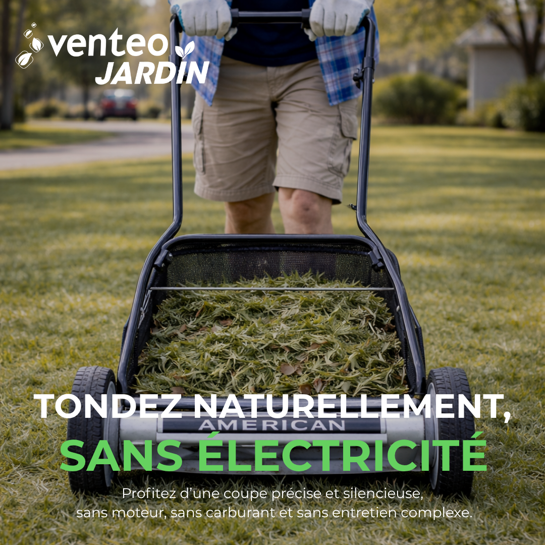 5-blade helical hand lawnmower grass catcher