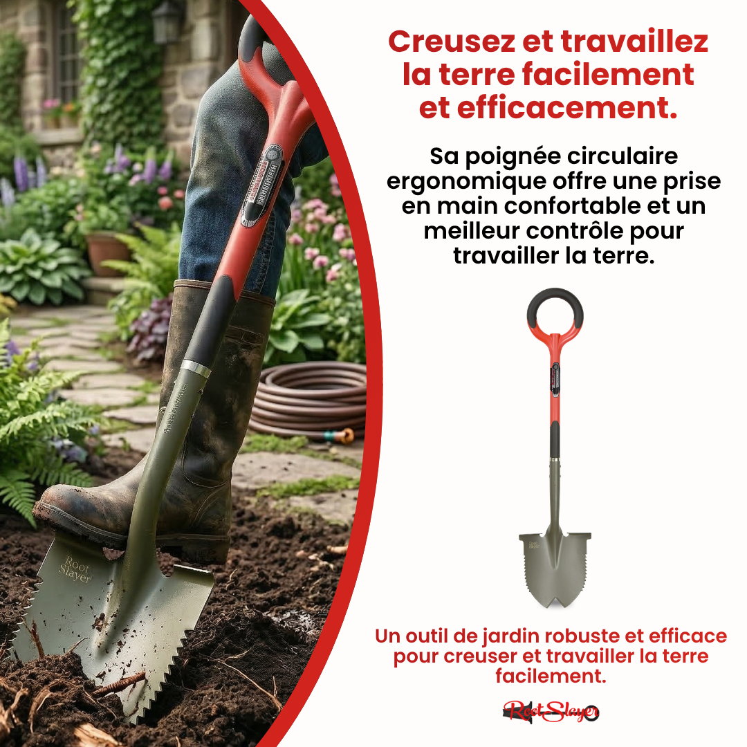 Rootslayer round shovel